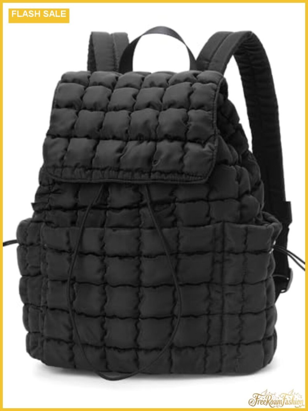 Quilted Puffer Backpack for Women Lightweight Water-Resistant Daypack with